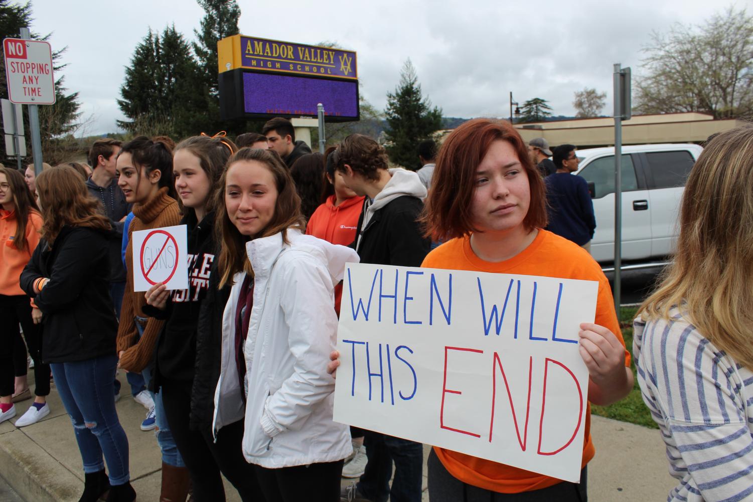 Amador Students Join Movement Across Country to Protest for Gun Control