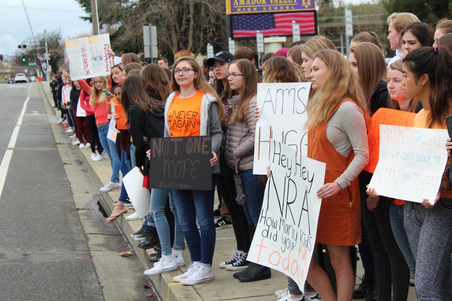 Amador Students Join Movement Across Country to Protest for Gun Control