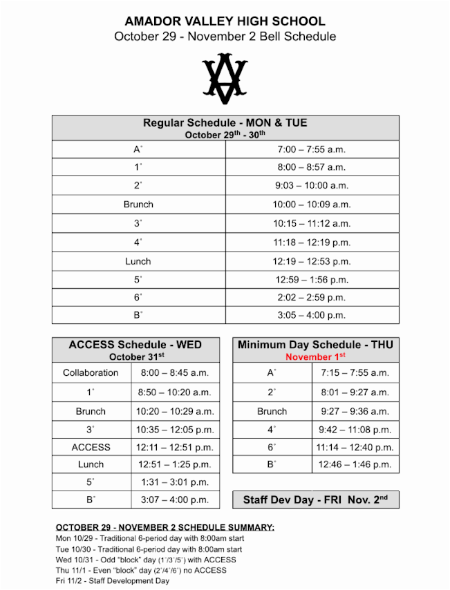 The odd Halloween schedule