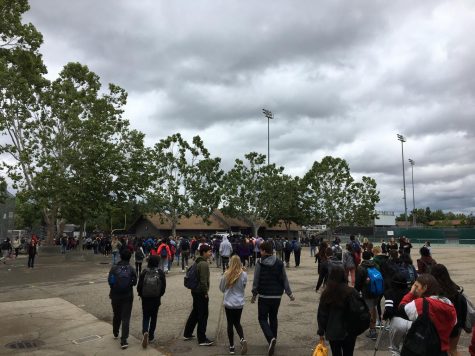 Students Evacuate To Field During Lunch