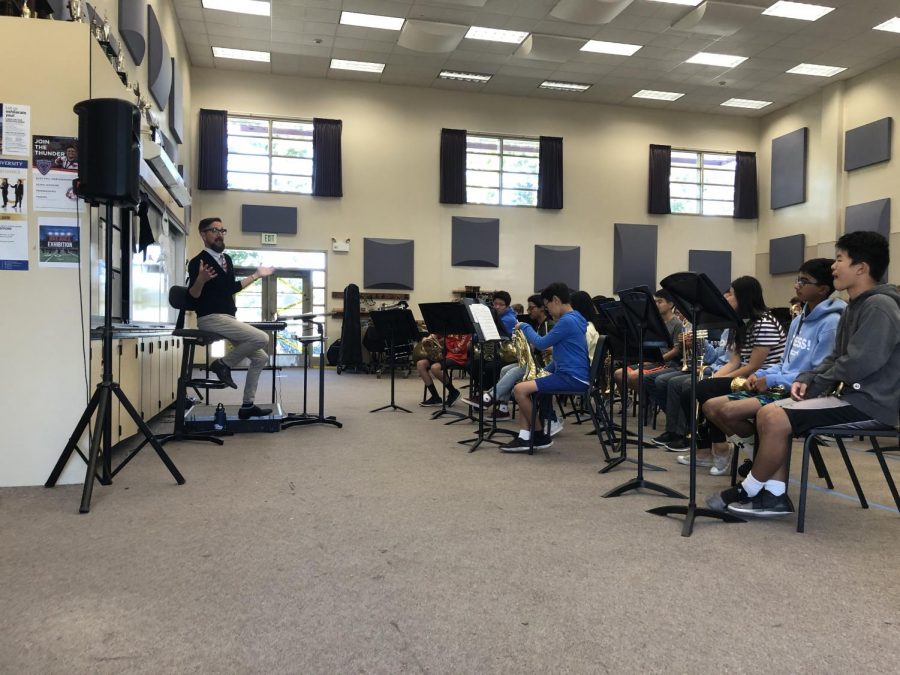 Concert Band performs for parents during lunch