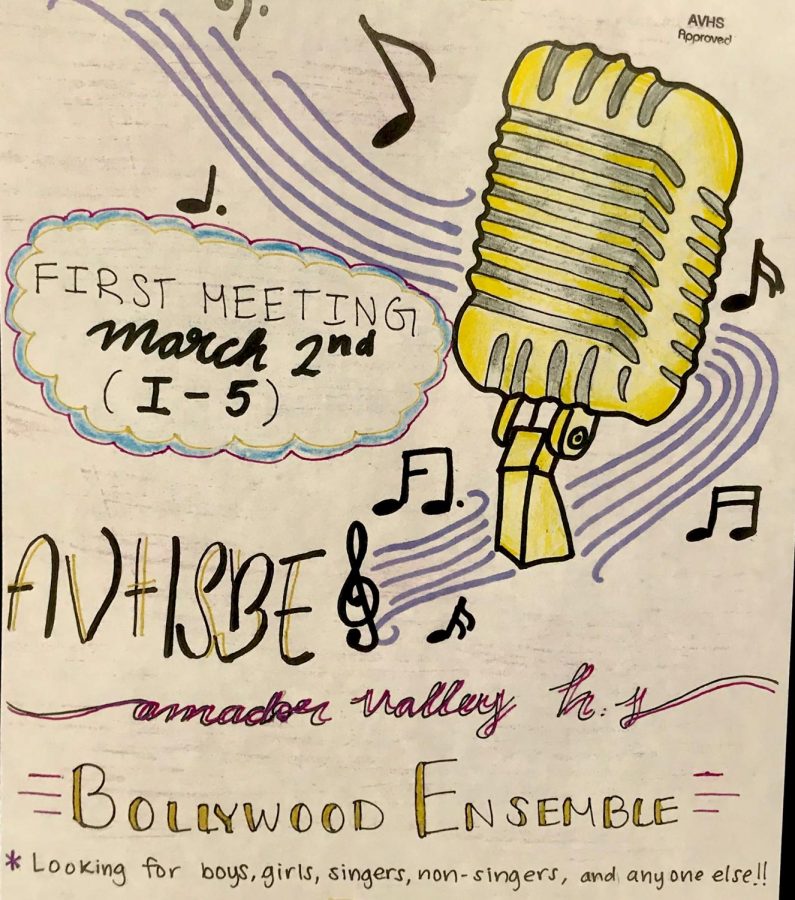 Bollywood Ensemble advertises their new club's first meeting.