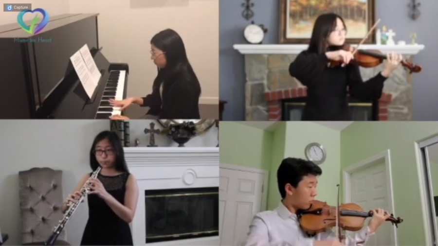 Music4Heart preformed spectacularly from  their own homes in their April virtual concert.