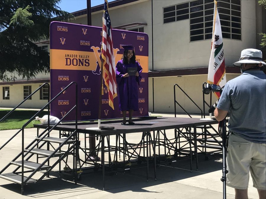 Amador holds a drive-though graduation for seniors to say goodbye