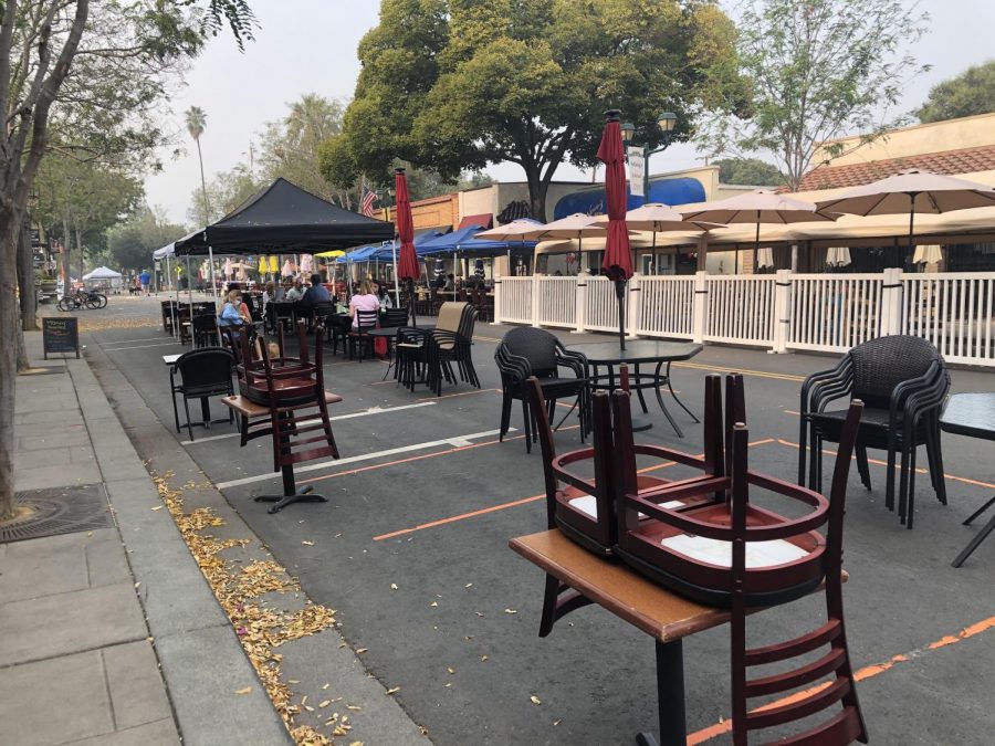 Many restaurants of downtown Pleasanton can now offer outdoor dining for their customers.