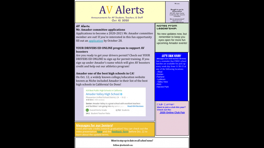 AV Alerts 10-16-20