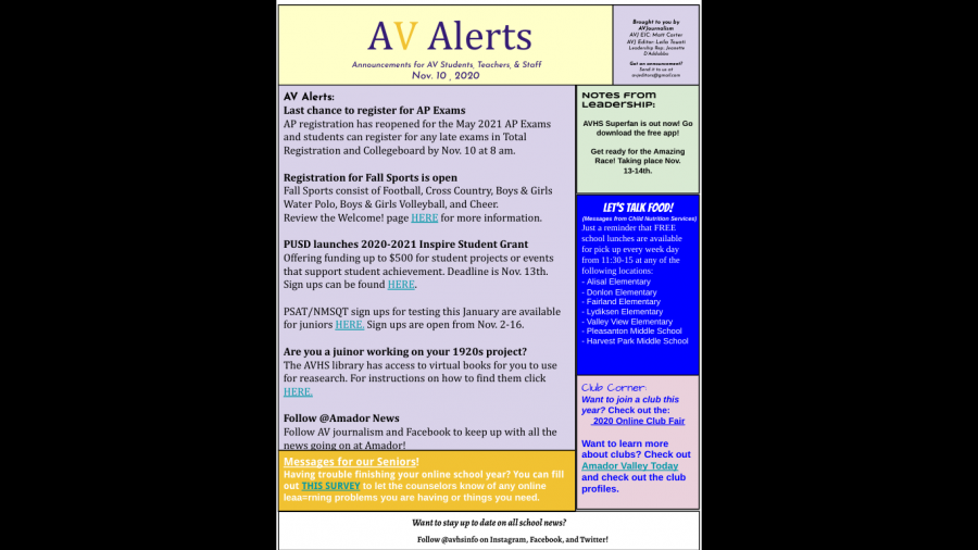 AV Alerts 11-10-20