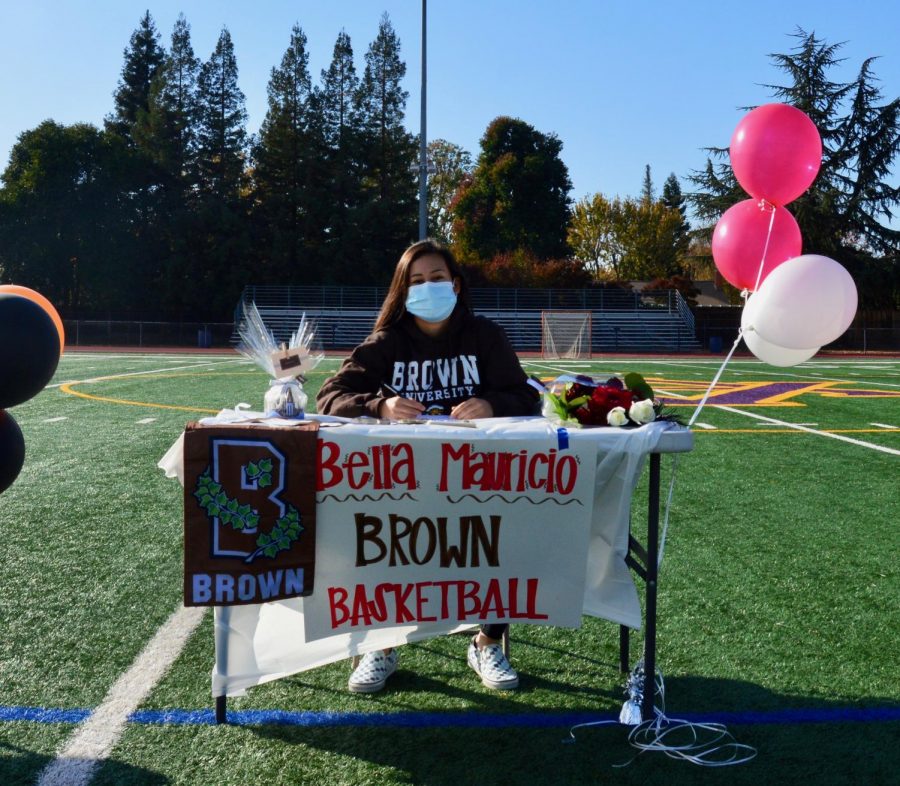 Isabella Mauricio (21) will play basketball for Brown University next year.