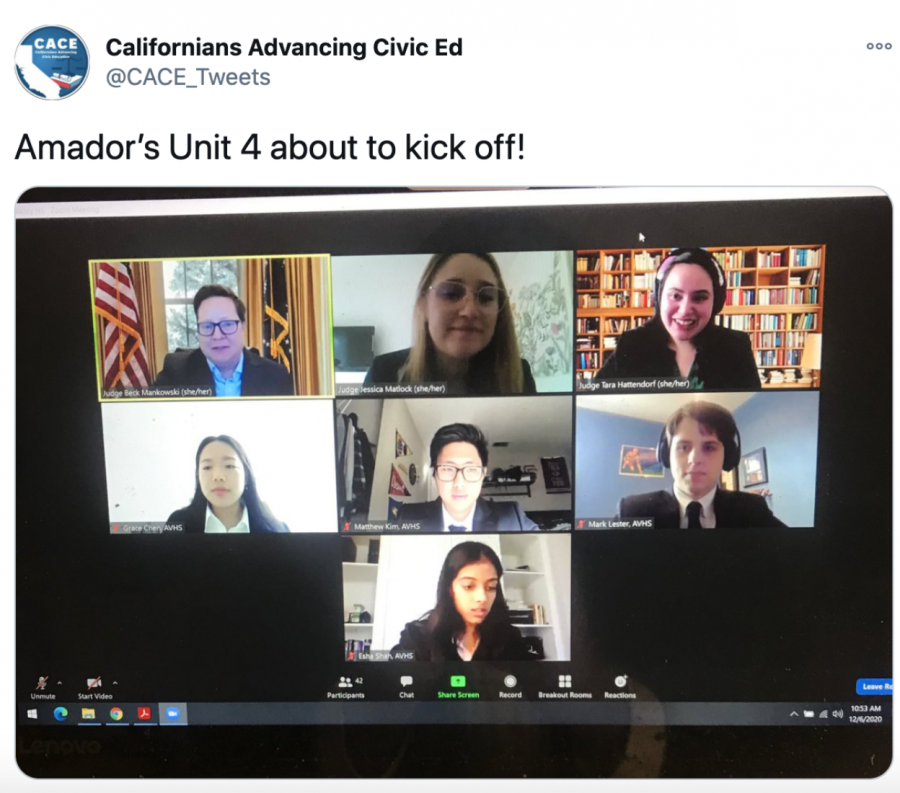 Some of Amador Valley's Comp Civics students getting ready to compete this past weekend.