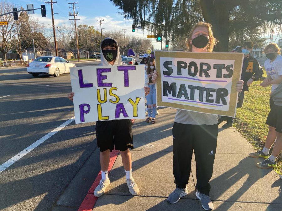 Students got together with signs to raise awareness and spread their message.