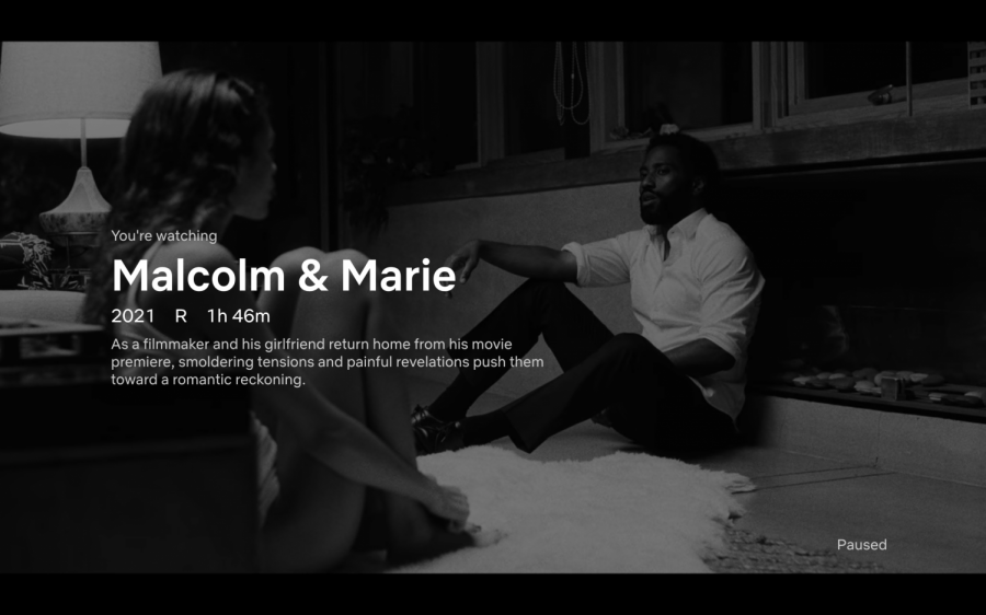 Malcolm and Marie was released in late January on Netflix.