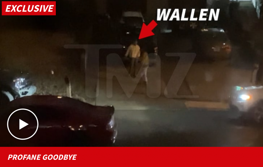 In a video posted by TMZ, viewers can see Wallen walking home from a night with friends when he hurls out the N-word slur.
