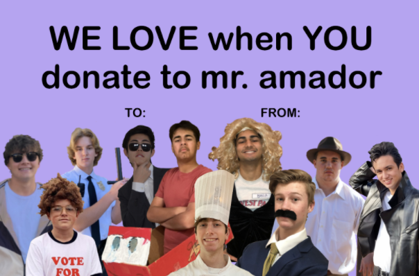 For Valentines Day, the Mr. Amador program delivered grams to friends, family, and neighbors. 