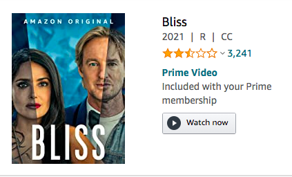 Bliss was released on February 5 on Amazon Prime. 