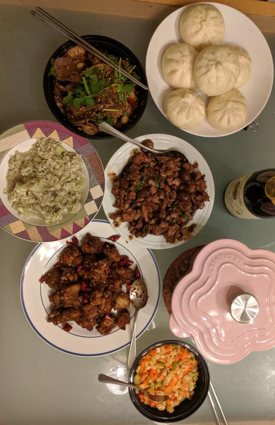 Madeline Days family celebrated the New Year with a feast consisting of bao zhi, or buns, chongqing chicken, and several other delicious dishes.