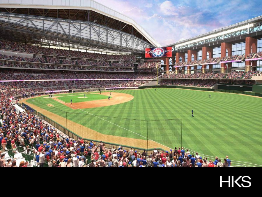 The Globe Life field in Arlington, Texas can seat up to exactly 40,300 people. 