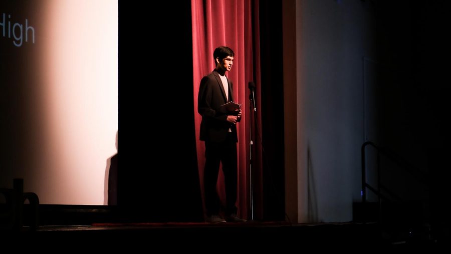 Yash Maheshwaran (21) described his experience working with kids with special needs through basketball. He talked about how no one realizes that everyone has disabilities and that it is important to respect everyone, and their uniqueness. 