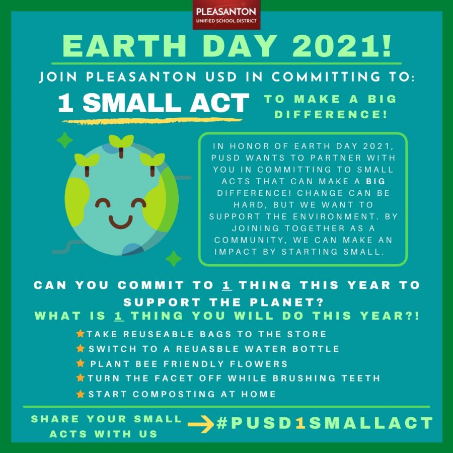 The Green Team challenges anyone in Pleasanton to do one small thing to help the environment.