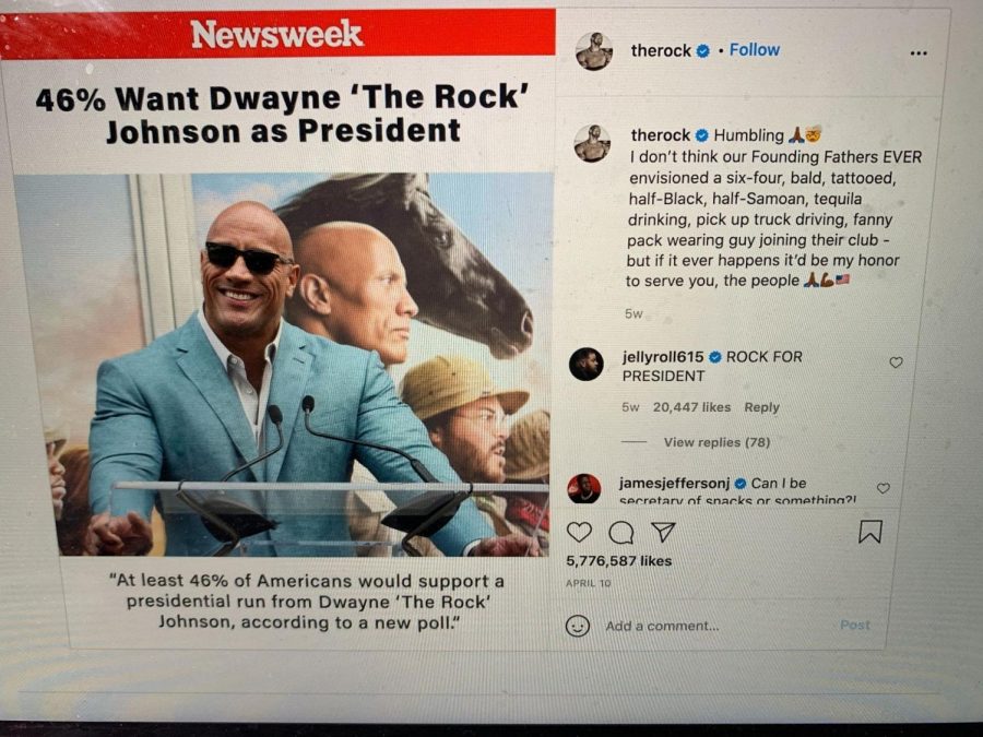 Dwane Johnson recently has been in the news, with many people pushing him towards important political office. 