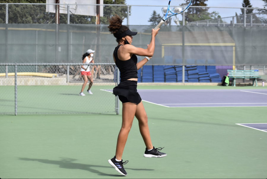 Montana Parkinson-Lubold ('21) played number one singles for AV, facing the leagues most difficult competitors.