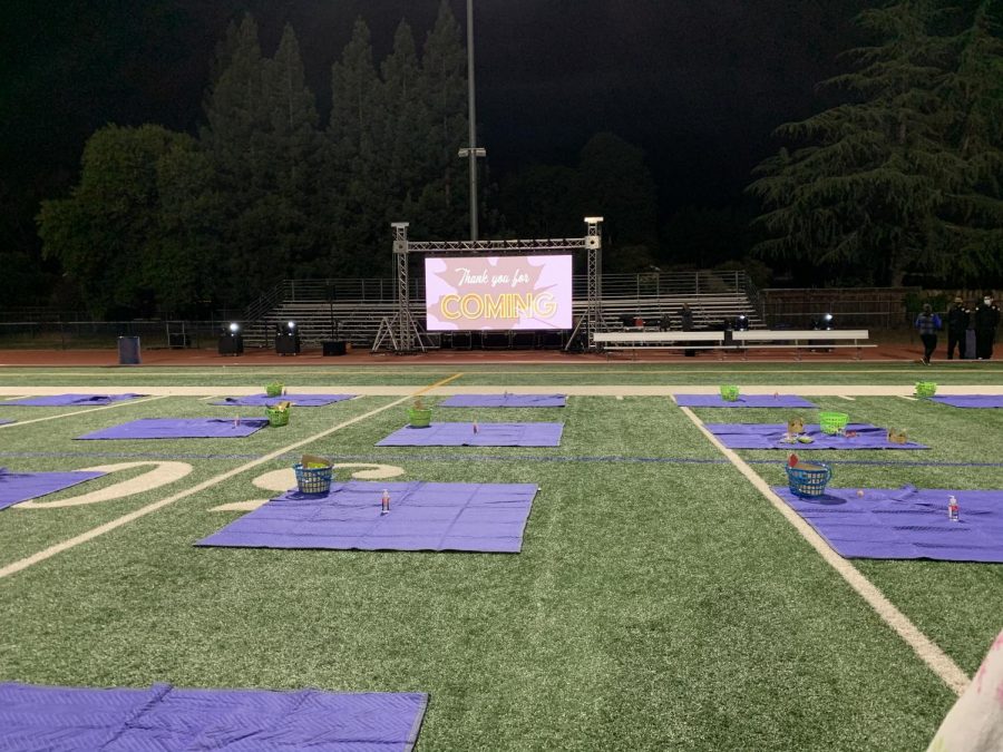 Once the movie ends, students clean up their respective blankets and leave the football field as teacher supervisors stay behind.
