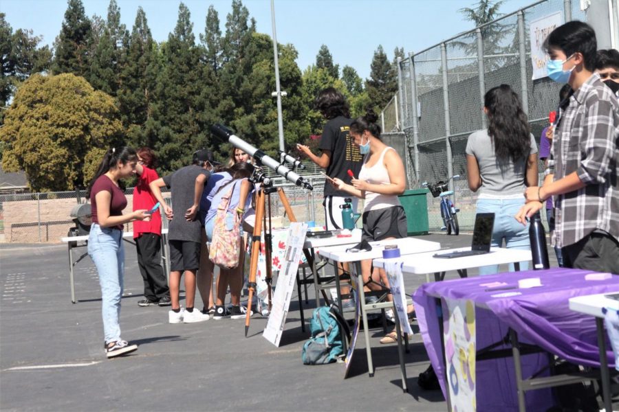 During Freshman/ New Student Orientation club booths were set up for students to join.