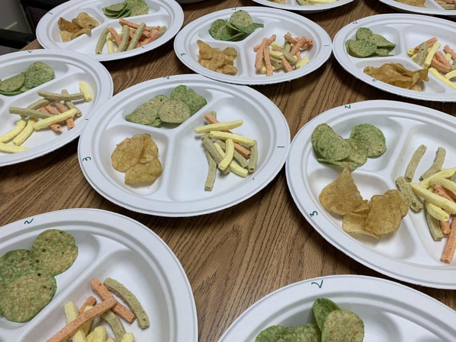 The three chips included Ranch Veggie Sticks, Pepperocini Kettle Chips, and Salsa Tostitos.