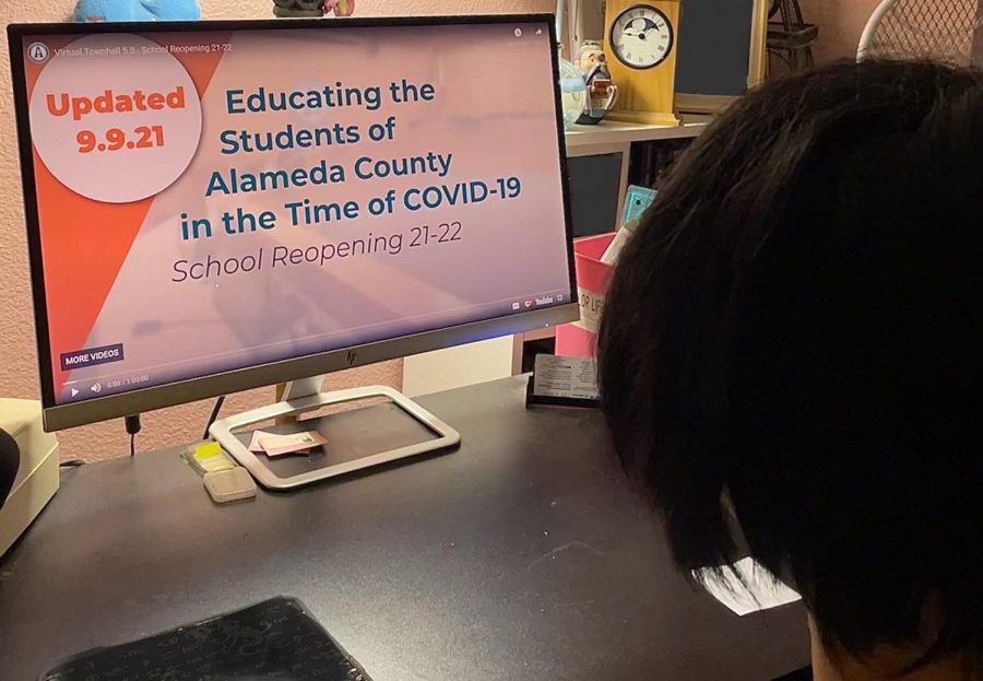 Students%2C+parents%2C+and+teachers+tuned+in+to+the+town+hall+to+hear+the+representatives%2C+such+as+the+County+SuperIntendent%2C+L.K.+Monroe%2C+speak.