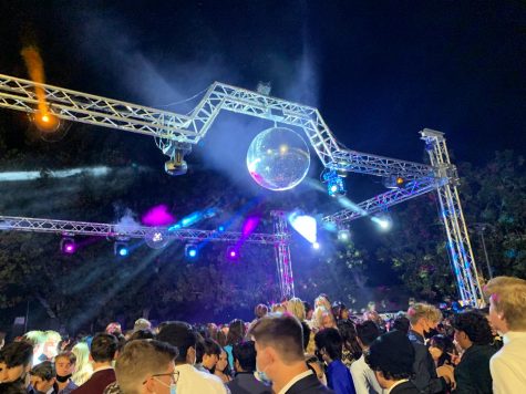 AV Students dance under the gleaming disco ball as music bursts out of the speakers.