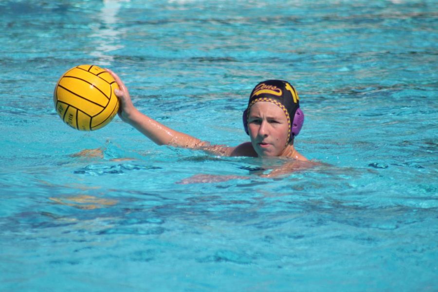 Determined, Bryce O'Nesky ('25) zeroes in on his target.