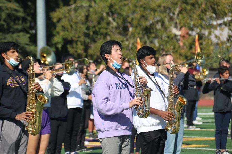 To start off the Homecoming rally, AV Band played a few classic pieces of music.