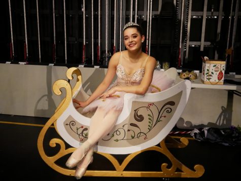 Ashley (‘22) feels a sense of accomplishment after performing as sugar plum fairy in her successful first show of the weekend.
