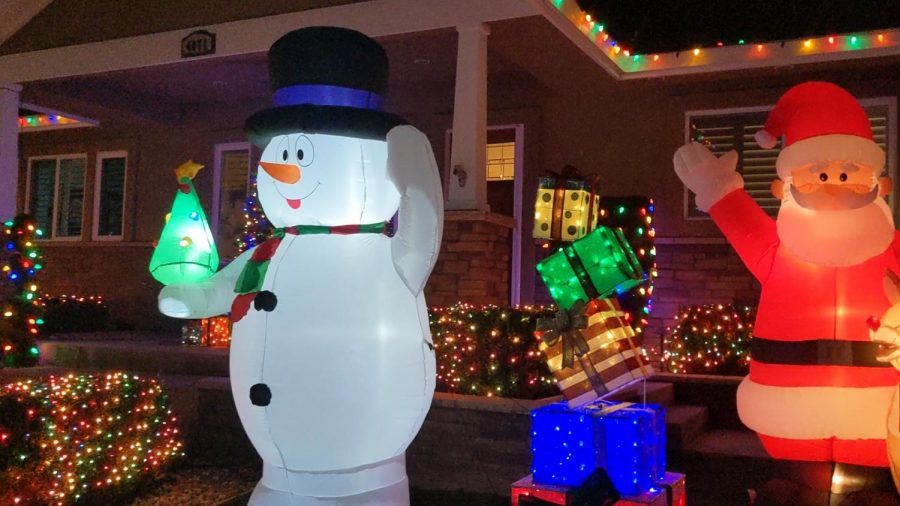 The giant inflatables in front of the Mahdavi residence is just the tip of the iceberg when it comes to decor on Candy Cane Lane.
