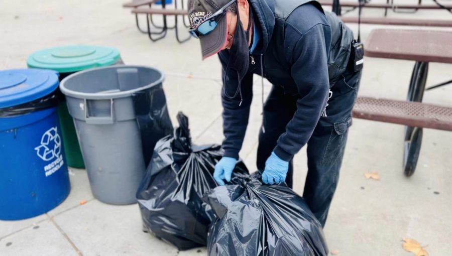 Custodians dedicate their valuable time every day toward cleaning up trash left by students.