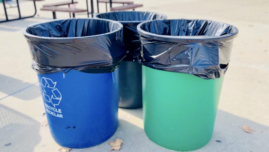 Amador’s three trash disposal system allows students to place different kinds of trash in different color bins and is one way Amador can improve its current trash situation.  