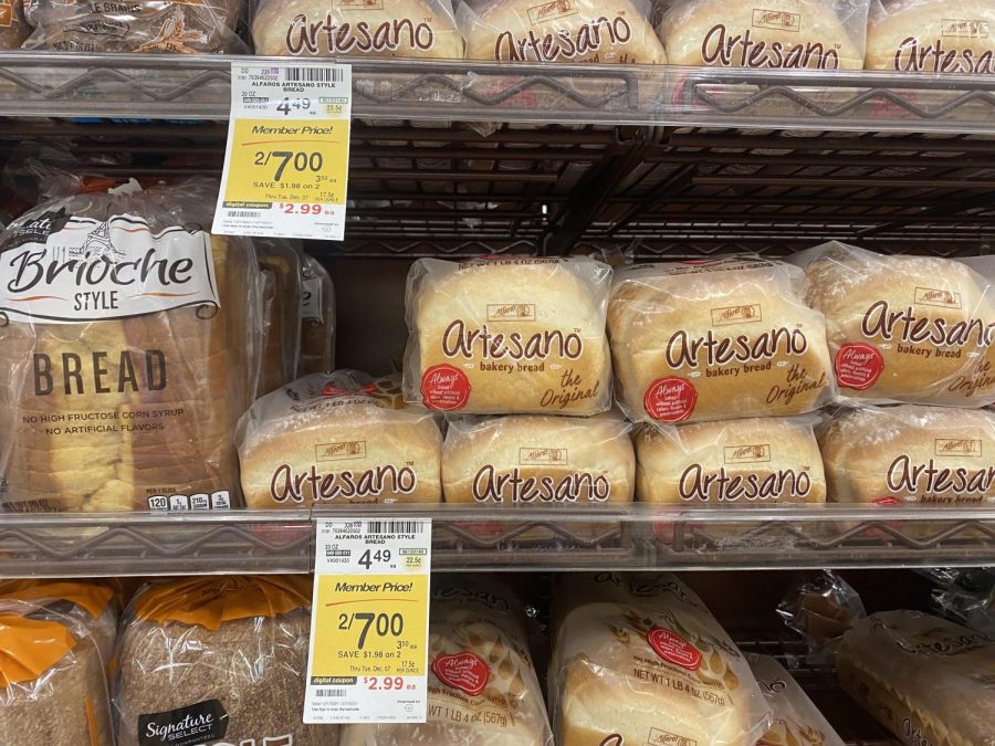 Bread, a simple product consumed by many households in America, has skyrocketed in price according to many American shoppers. People have noticed over the last year the price rising by at least two dollars.