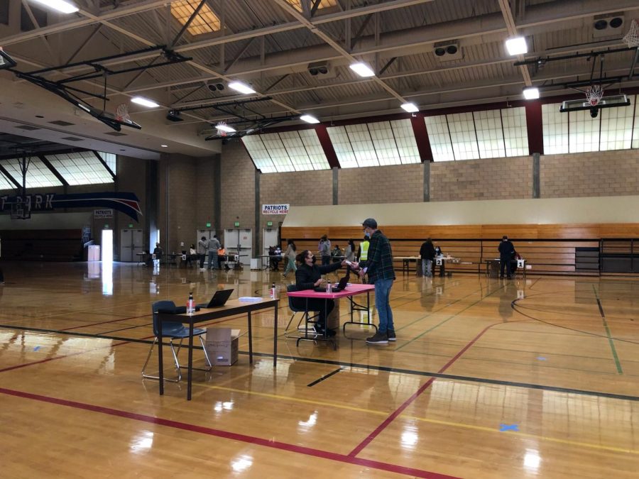 Staggered in alphabetical order, students came to pick up their tests on January 6th.