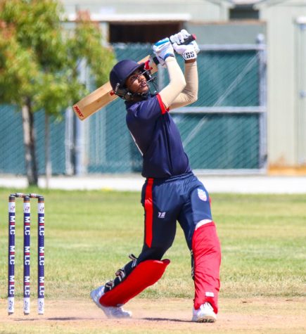 Ajay Immadi hits a ball for 6 in the selection camp for the USA Under-19s National Team in June 2021. This took place in Morgan Hills, California during the training camp for the top 25 players in the USA and from the 25 they picked 18 players to represent the country and form the USA Under-19 National Cricket Team.