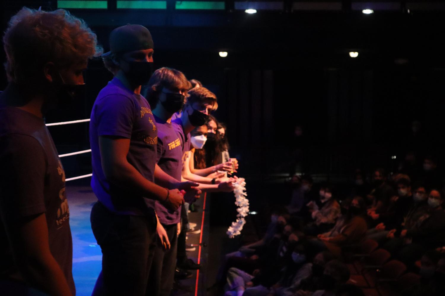 Mr. Amador performs with Creatures of Impulse in an improv battle