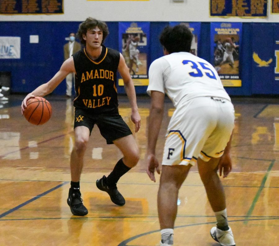 Colin Wallace ('22) getting into position to take his shot.