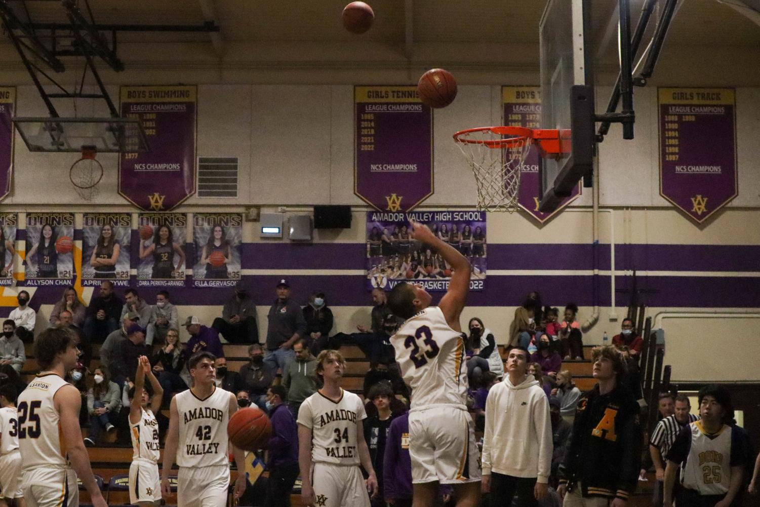 Amador battles hard at the NCS Foothill basketball game