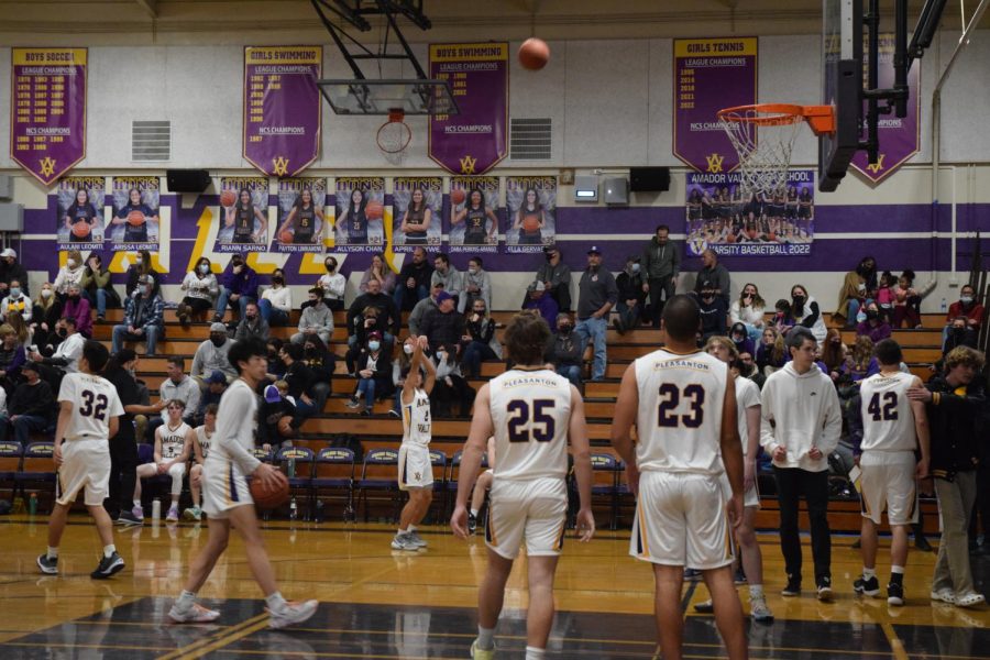 Bryce Osaki ('22) making some practice shots.