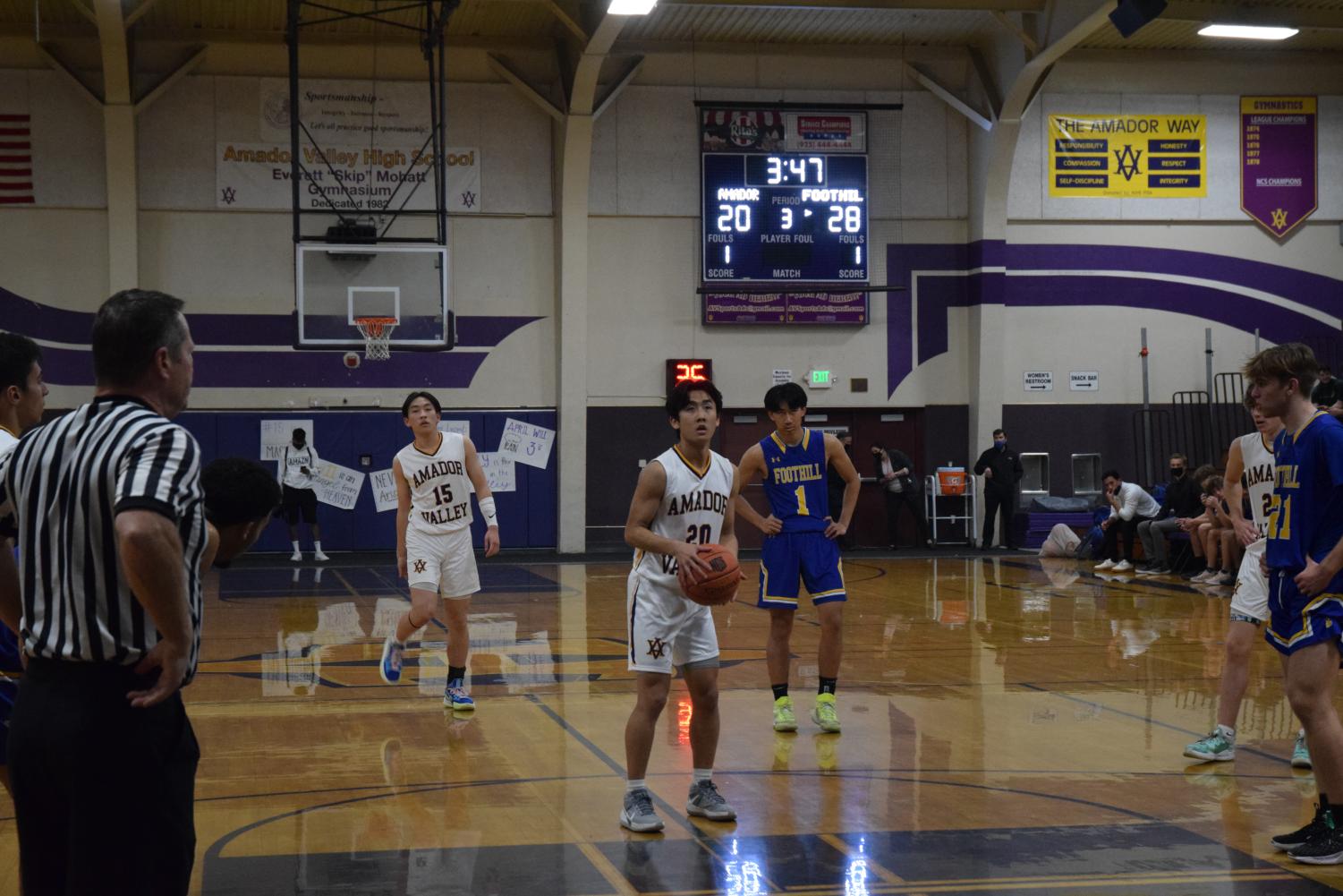 Amador battles hard at the NCS Foothill basketball game