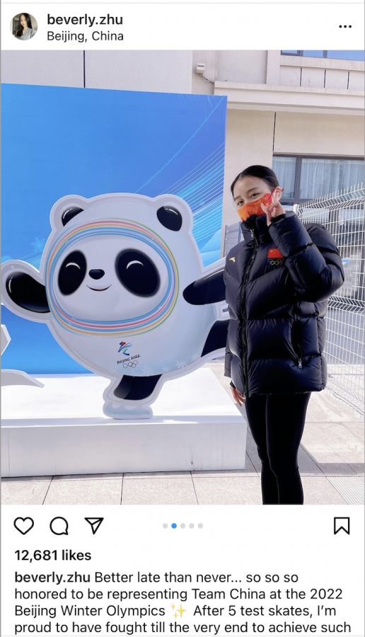 On+January+27th%2C+Zhu+Li+posted+on+her+instagram+about+being+excited+to+compete+in+the+2022+Olympics%2C+posting+photos+of+her+and+the+team.