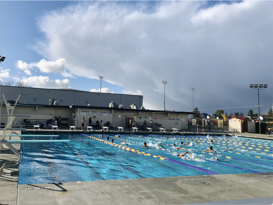 Amadors Swim team has practice every weekday after school. Since the main goal this season is to have fun, the coaches play music in the background to keep the mood lively.