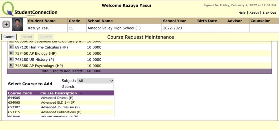 Remember to double-check that the class name corresponds with its course code, ensuring the correct class.