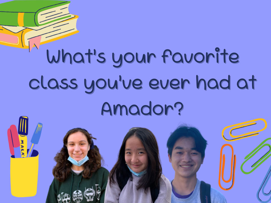With the wide selection of course available to students at Amador, we asked six different students spanning all four grades to tell us their favourite classes so far. 