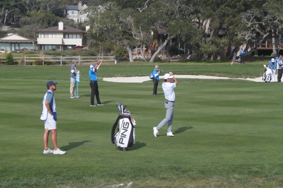 Amateur golfer competes at the Pro Am on Saturday.