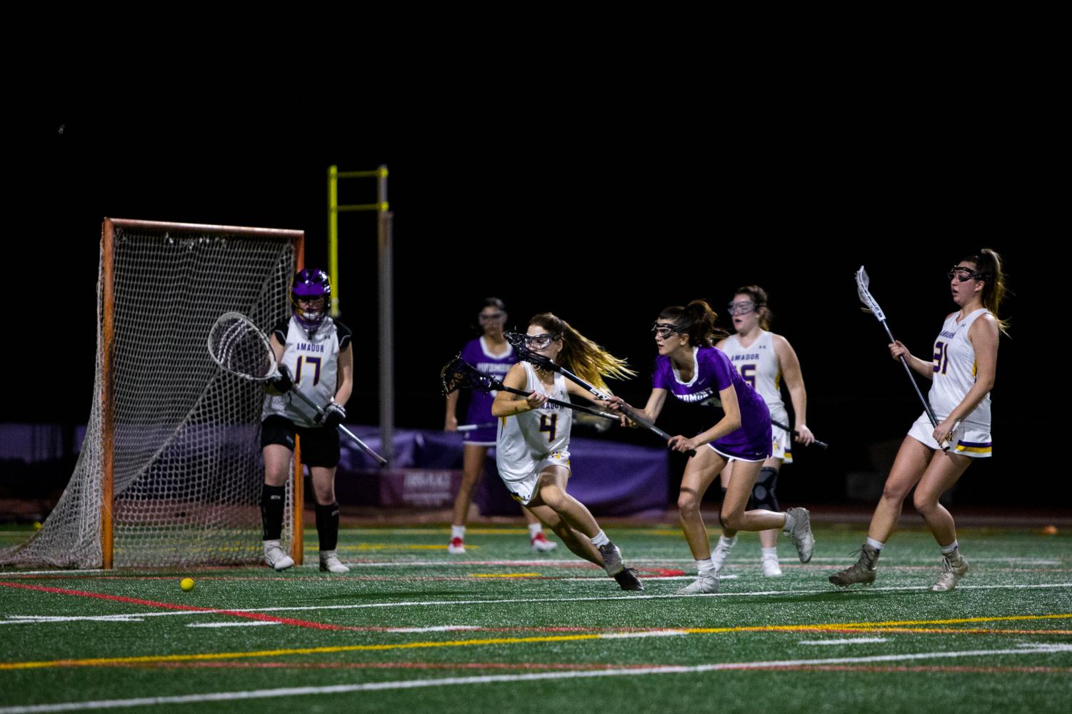 Amador Girls' Lacrosse battles against Piedmont