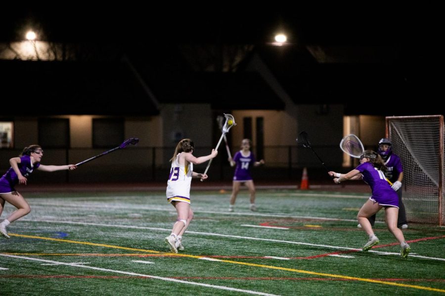 Tatum Krekorian '24 takes a free position shot.
